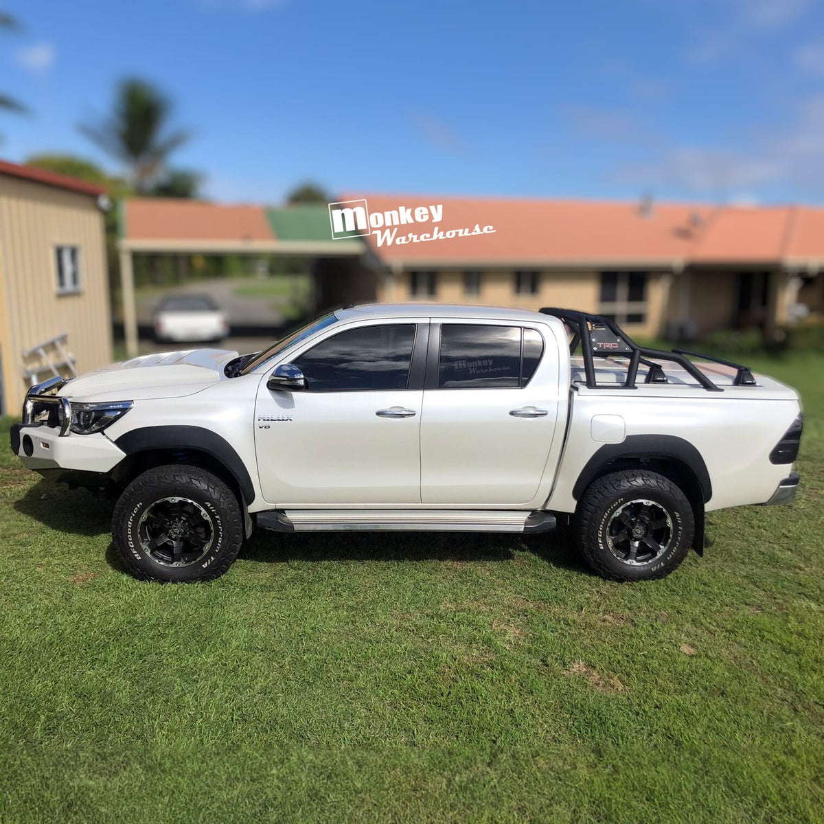 Installed View - Toyota Hilux: Tonka Style Bonnet Scoop (2005-2011)