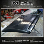 Installed View - Toyota Hilux: Tonka Style Bonnet Scoop (2005-2011)