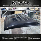 Installed View - Toyota Hilux: Tonka Style Bonnet Scoop (2005-2011)