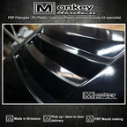 Installed View - Toyota Hilux: Tonka Style Bonnet Scoop (2005-2011)
