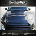 Installed View - Toyota Hilux: Tonka Style Bonnet Scoop (2005-2011)