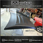 Installed View - Toyota Hilux: Tonka Style Bonnet Scoop (2016-2018)