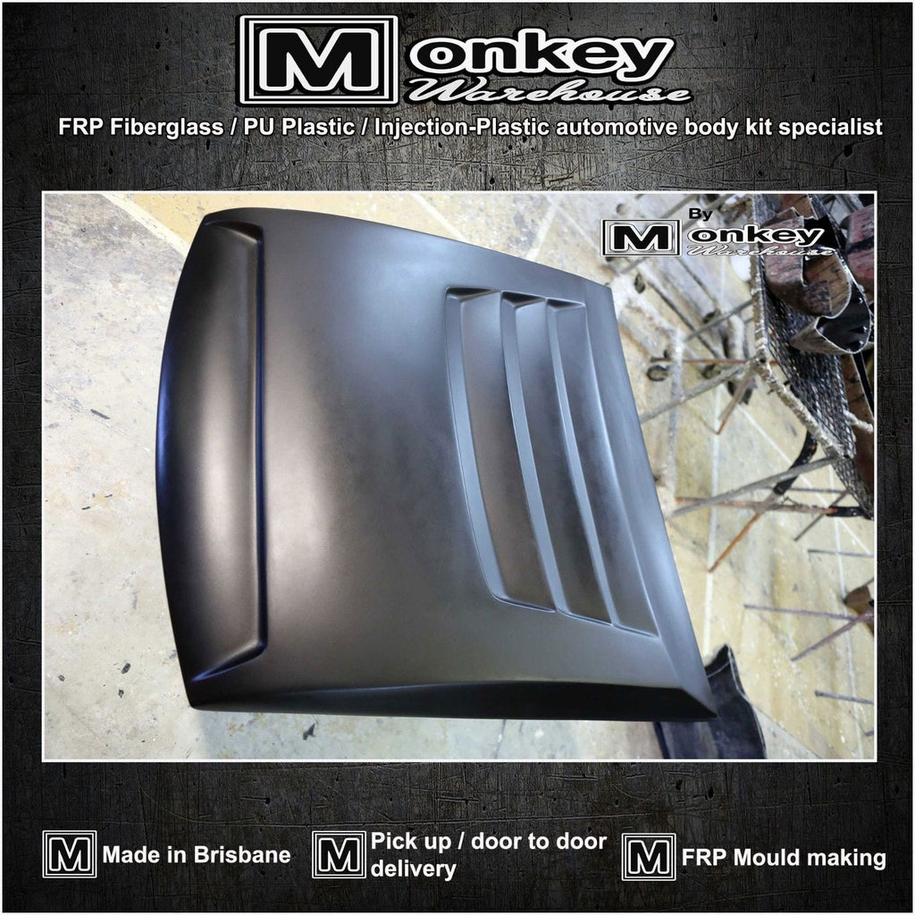 Installed View - Toyota Hilux: Tonka Style Bonnet Scoop (2016-2018)