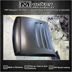 Installed View - Toyota Hilux: Tonka Style Bonnet Scoop (2016-2018)