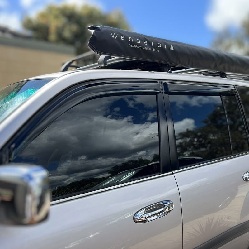 Installed View - Toyota LandCruiser 100 Series (1998-2007): Premium Window Visors
