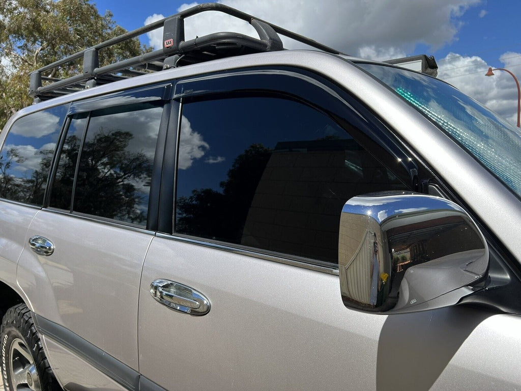 Installed View - Toyota LandCruiser 100 Series (1998-2007): Premium Window Visors
