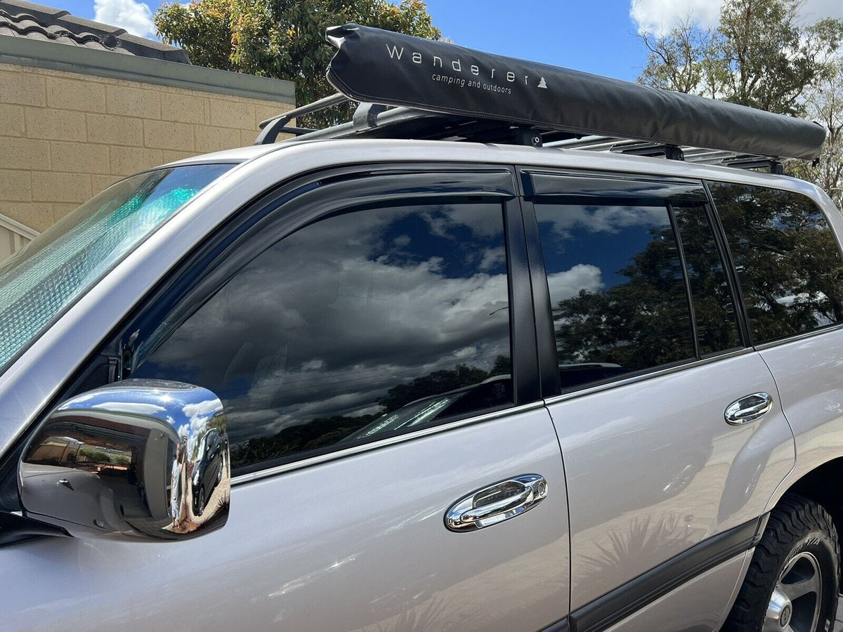 Installed View - Toyota LandCruiser 100 Series (1998-2007): Premium Window Visors