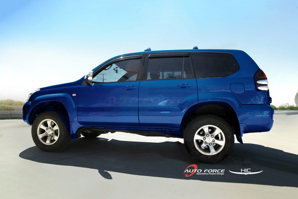 Installed View - Toyota LandCruiser 120 Prado (2003-2009): Premium Window Visors