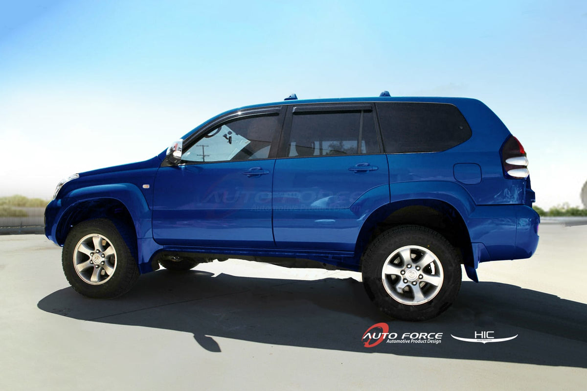 Installed View - Toyota LandCruiser 120 Prado (2003-2009): Premium Window Visors