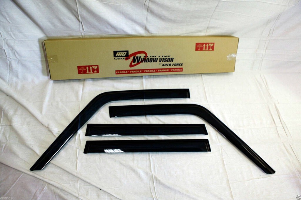 Installed View - Toyota LandCruiser 70 75 76 79 Series: Premium Window Visors