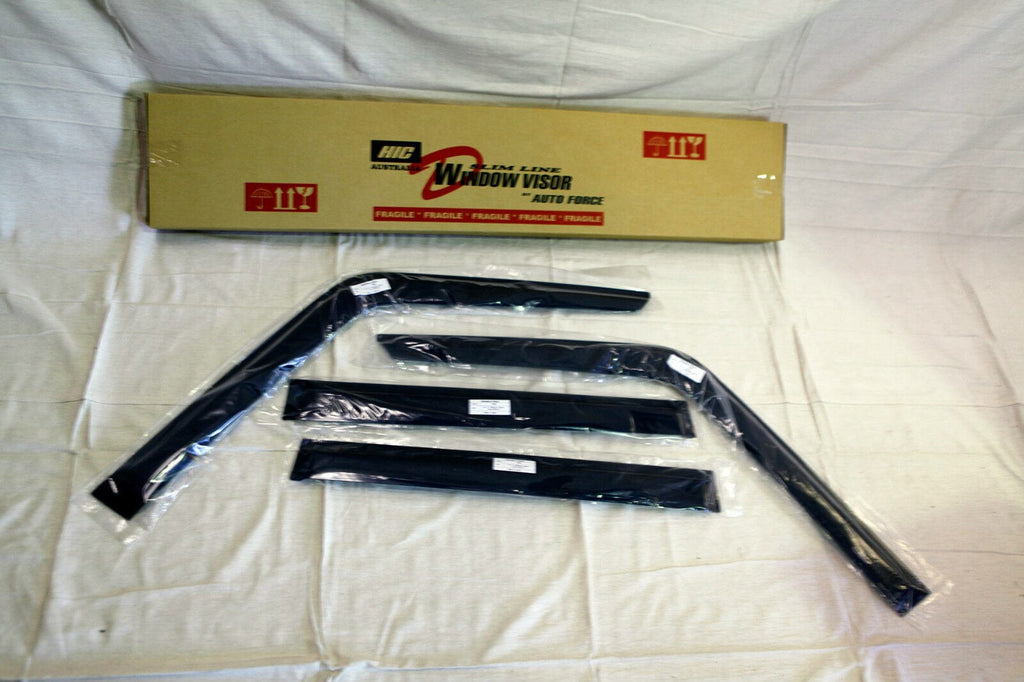 Installed View - Toyota LandCruiser 70 75 76 79 Series: Premium Window Visors