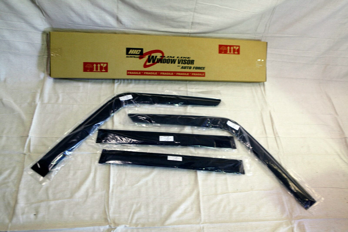 Installed View - Toyota LandCruiser 70 75 76 79 Series: Premium Window Visors