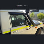 Installed View - Toyota LandCruiser 70 Series Single Cab: Premium Window Visors