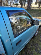 Installed View - Toyota LandCruiser 70 Series Single Cab: Premium Window Visors