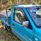 Installed View - Toyota LandCruiser 70 Series Single Cab: Premium Window Visors