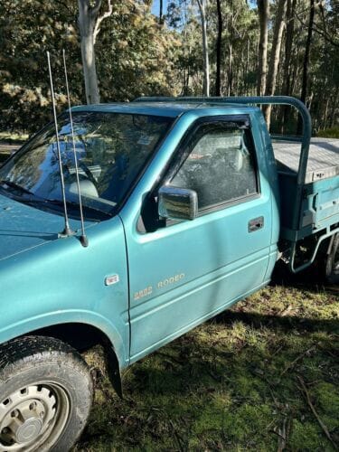 Installed View - Toyota LandCruiser 70 Series Single Cab: Premium Window Visors