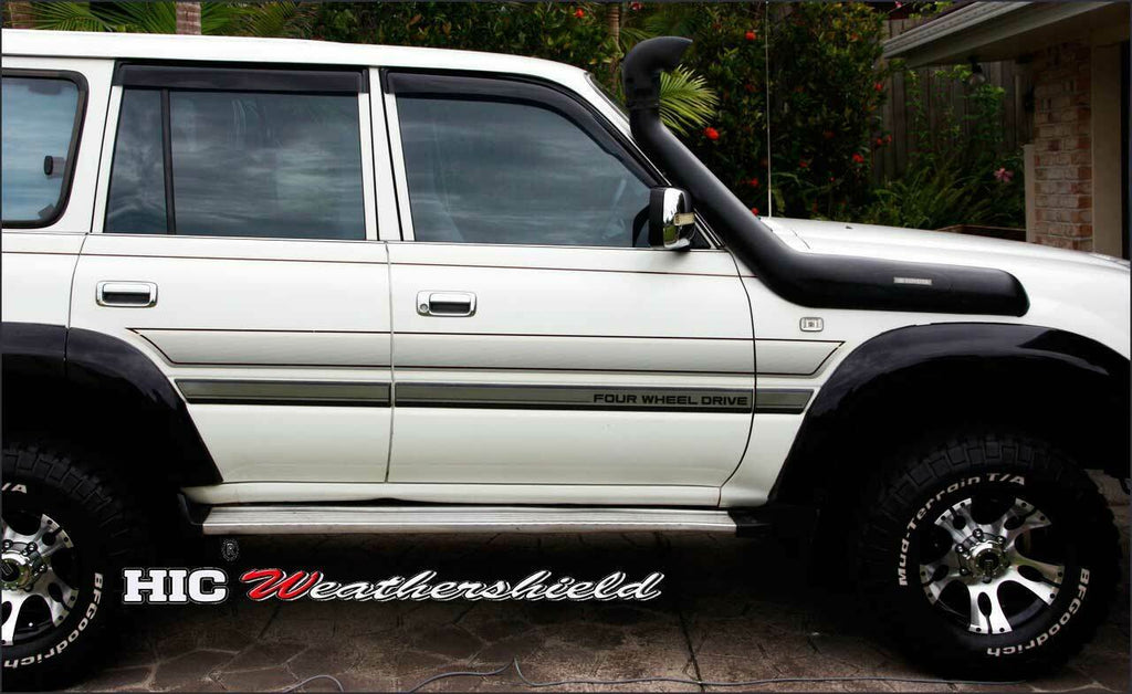 Installed View - Toyota LandCruiser 80 Series (1992-1997): Premium Window Visors