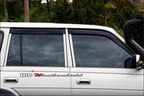 Installed View - Toyota LandCruiser 80 Series (1992-1997): Premium Window Visors