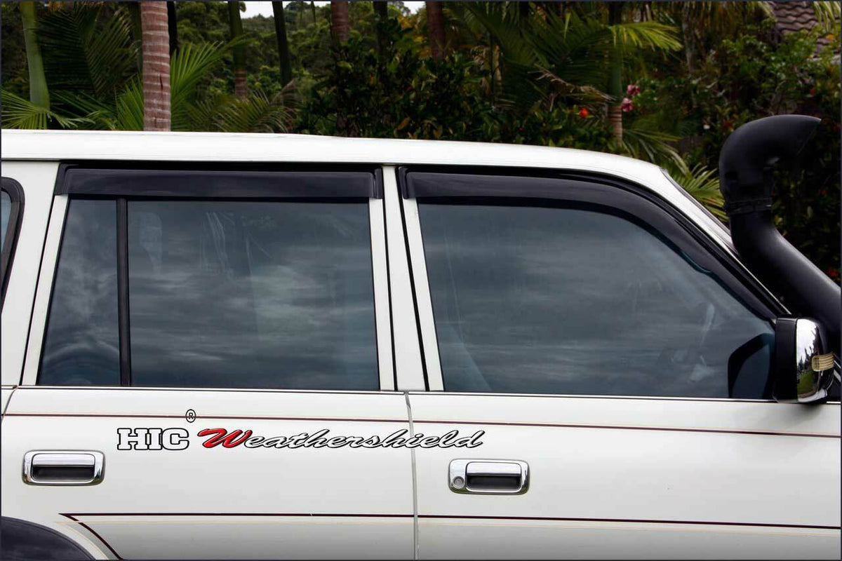 Installed View - Toyota LandCruiser 80 Series (1992-1997): Premium Window Visors