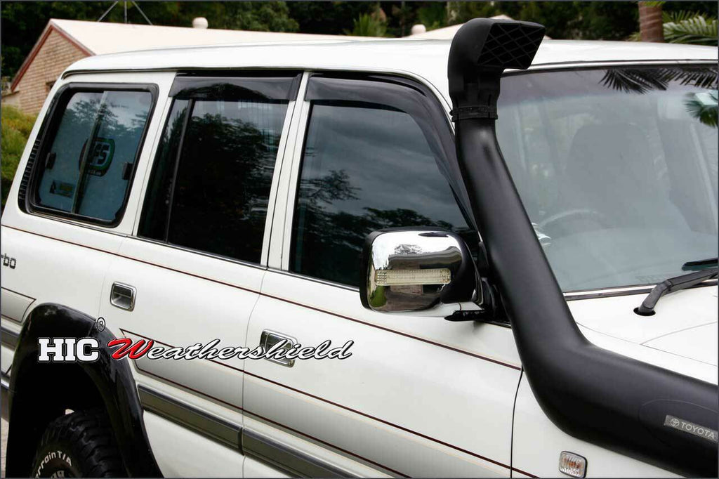 Installed View - Toyota LandCruiser 80 Series (1992-1997): Premium Window Visors