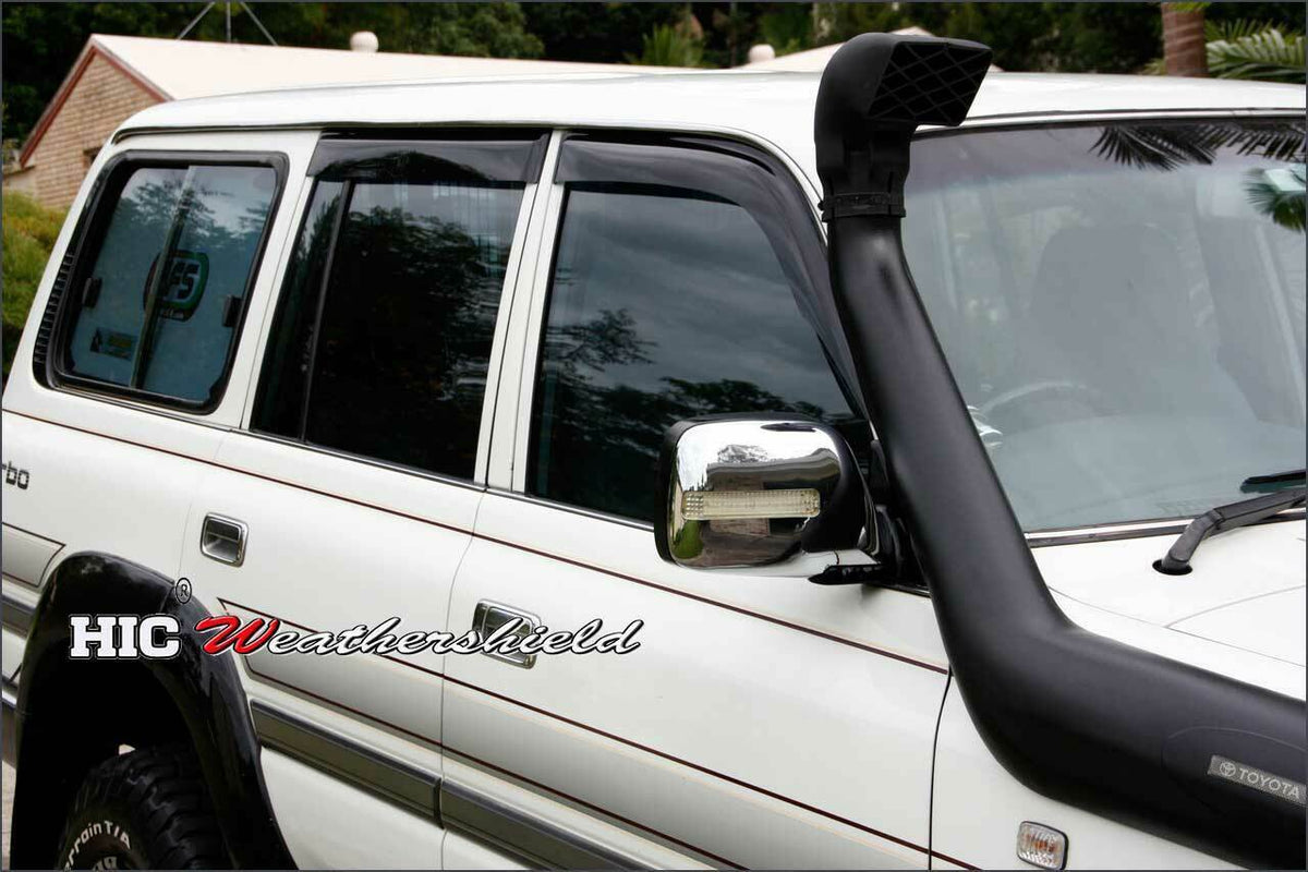 Installed View - Toyota LandCruiser 80 Series (1992-1997): Premium Window Visors