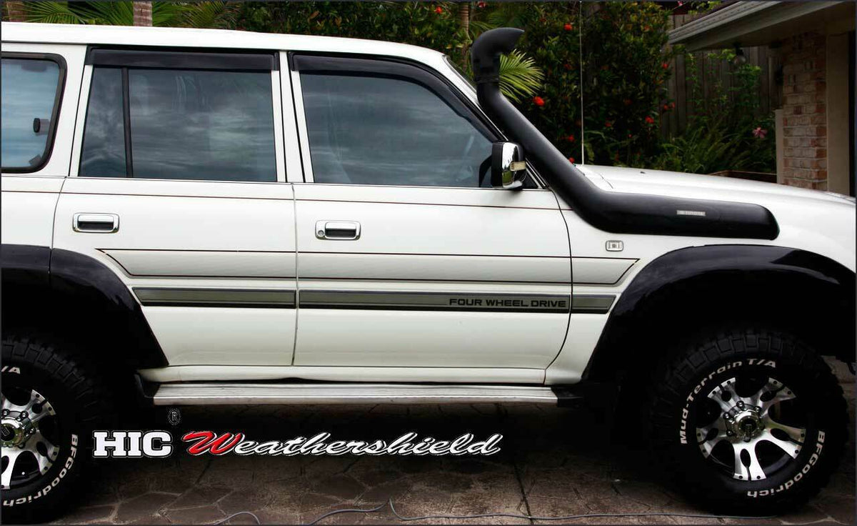 Installed View - Toyota LandCruiser 80 Series (1992-1997): Premium Window Visors