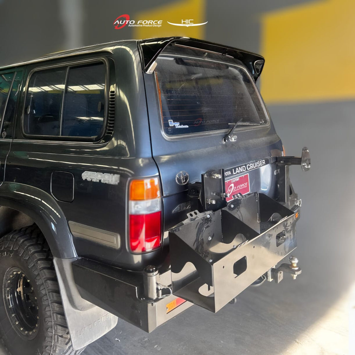 Installed View - Toyota LandCruiser 80 Series: Premium Roof Spoiler