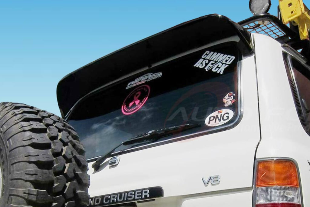 Installed View - Toyota LandCruiser 80 Series: Premium Roof Spoiler