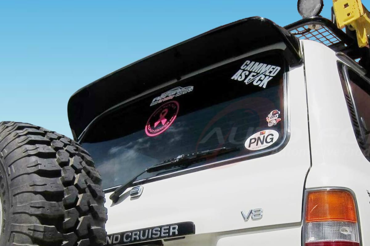 Installed View - Toyota LandCruiser 80 Series: Premium Roof Spoiler