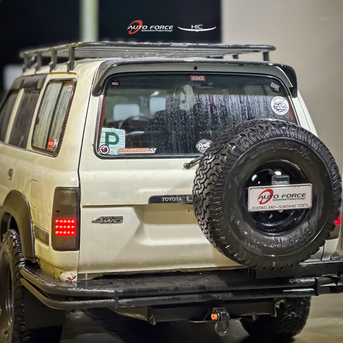 Installed View - Toyota LandCruiser 80 Series: Premium Roof Spoiler