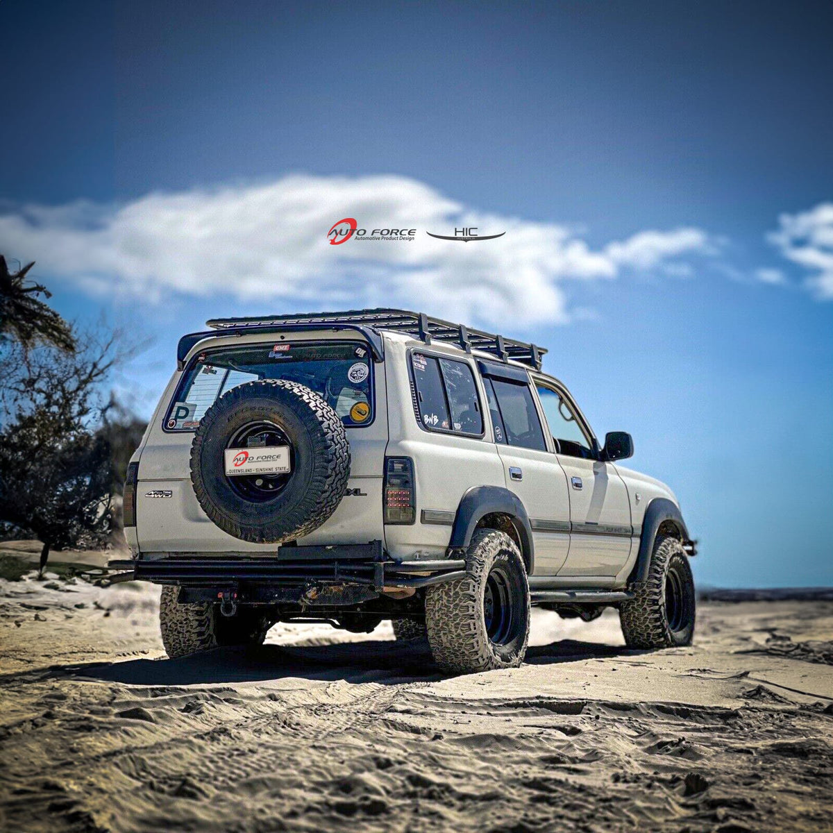 Installed View - Toyota LandCruiser 80 Series: Premium Roof Spoiler