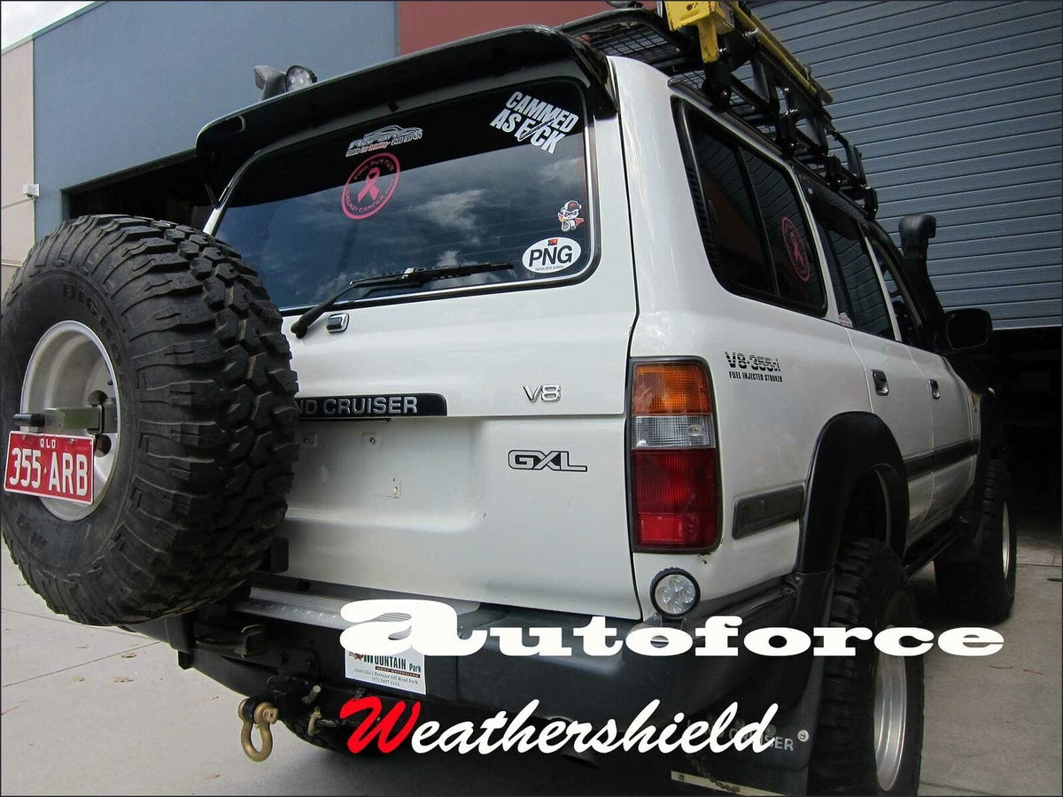 Installed View - Toyota LandCruiser 80 Series: Premium Roof Spoiler