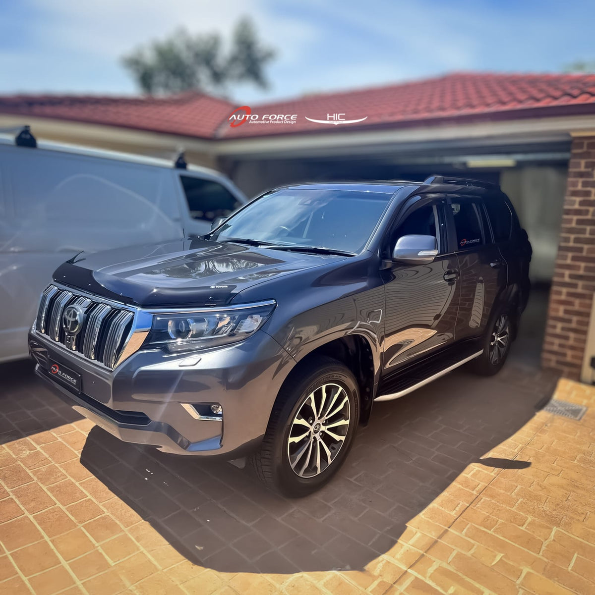 Installed View - Toyota LandCruiser Prado 150 Series (2009-2023): Premium Window Visors