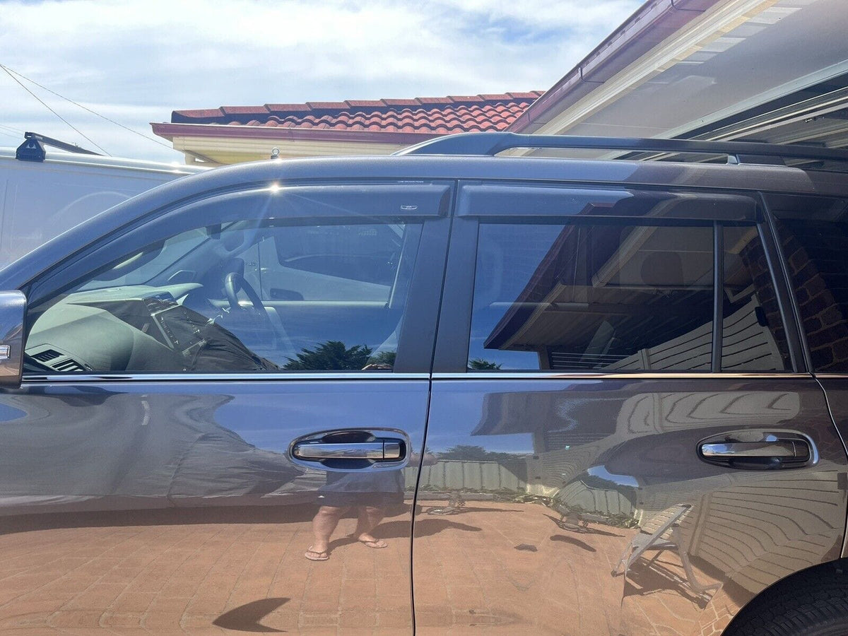 Installed View - Toyota LandCruiser Prado 150 Series (2009-2023): Premium Window Visors