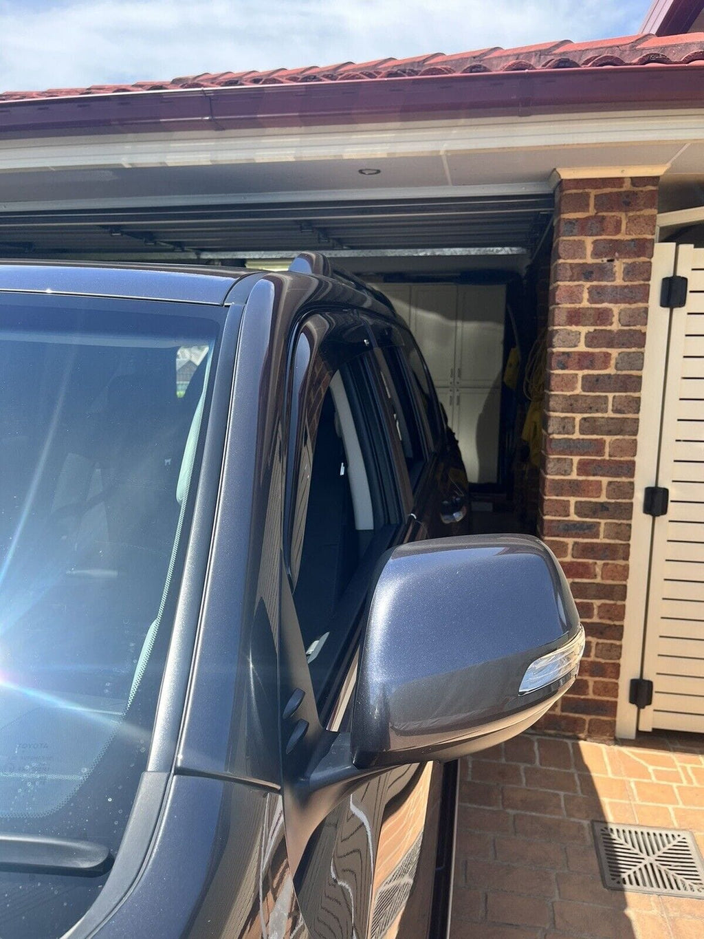 Installed View - Toyota LandCruiser Prado 150 Series (2009-2023): Premium Window Visors