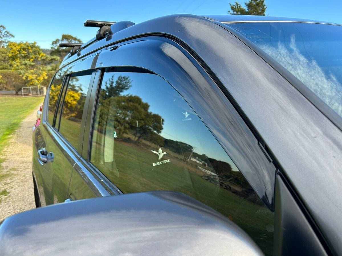 Installed View - Toyota LandCruiser Prado 150 Series (2009-2023): Premium Window Visors
