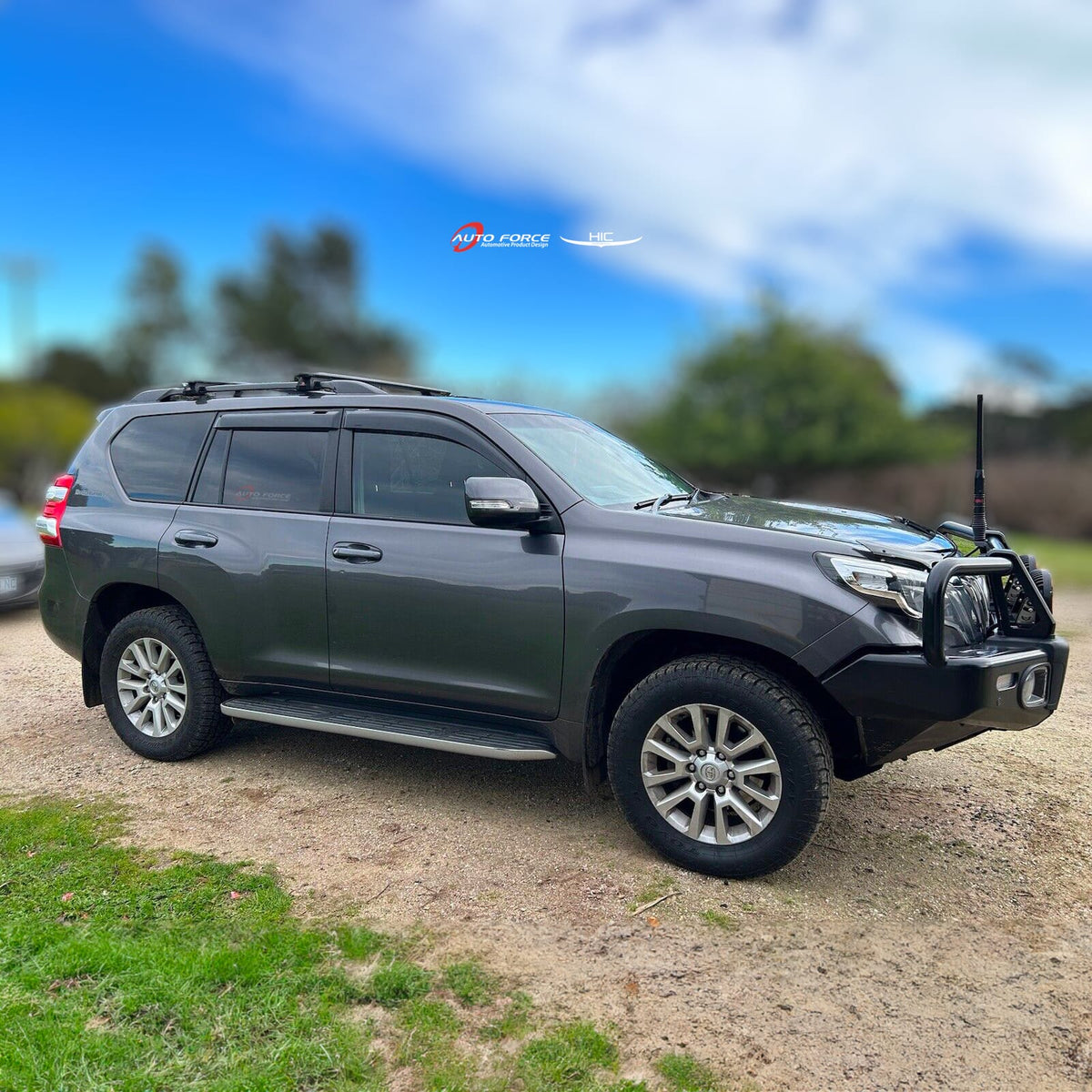 Installed View - Toyota LandCruiser Prado 150 Series (2009-2023): Premium Window Visors