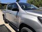 Installed View - Toyota N80 Hilux Dual Cab (2015-2025): Premium Window Visors