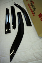 Installed View - Toyota N80 Hilux Dual Cab (2015-2025): Premium Window Visors