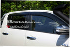 Installed View - Toyota N80 Hilux Dual Cab (2015-2025): Premium Window Visors