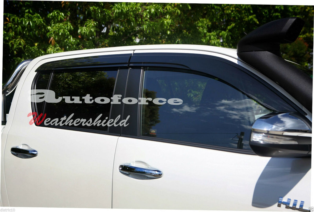 Installed View - Toyota N80 Hilux Dual Cab (2015-2025): Premium Window Visors