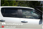Installed View - Toyota N80 Hilux Dual Cab (2015-2025): Premium Window Visors