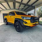 Installed View - Toyota N80 Hilux Dual Cab (2015-2025): Premium Window Visors