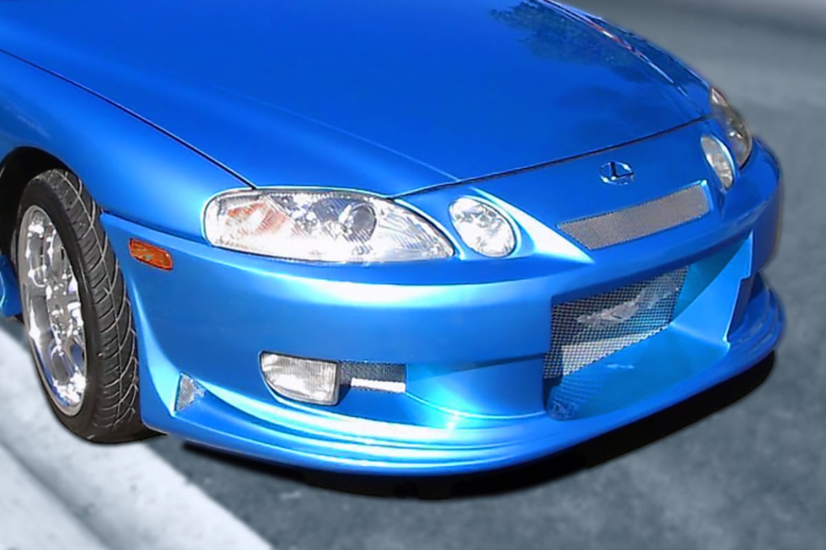 Installed View - Toyota Soarer JZZ30: Bomex Style Front Bumper