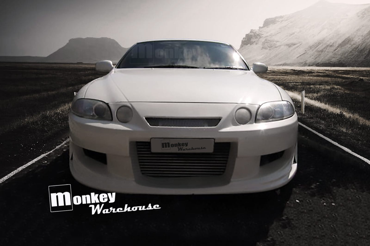 Installed View - Toyota Soarer JZZ30: Bomex Style Front Bumper