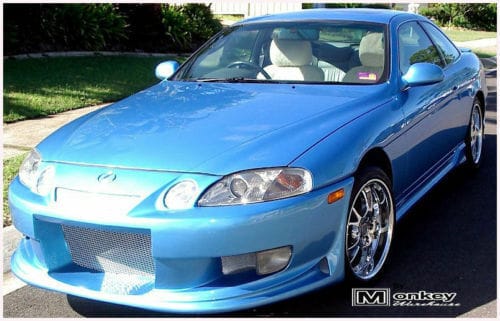 Installed View - Toyota Soarer JZZ30: Bomex Style Front Bumper