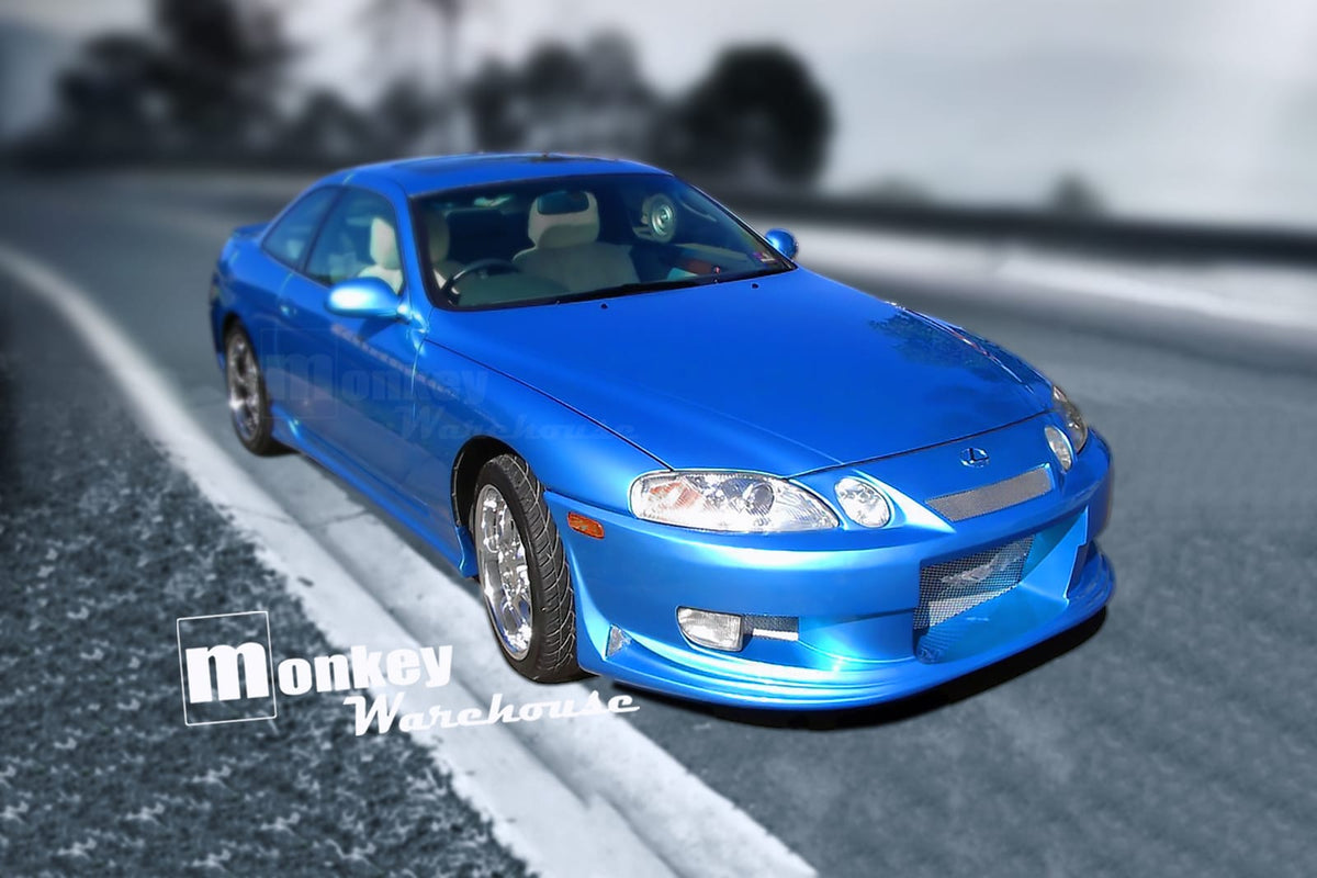 Installed View - Toyota Soarer JZZ30: Bomex Style Front Bumper