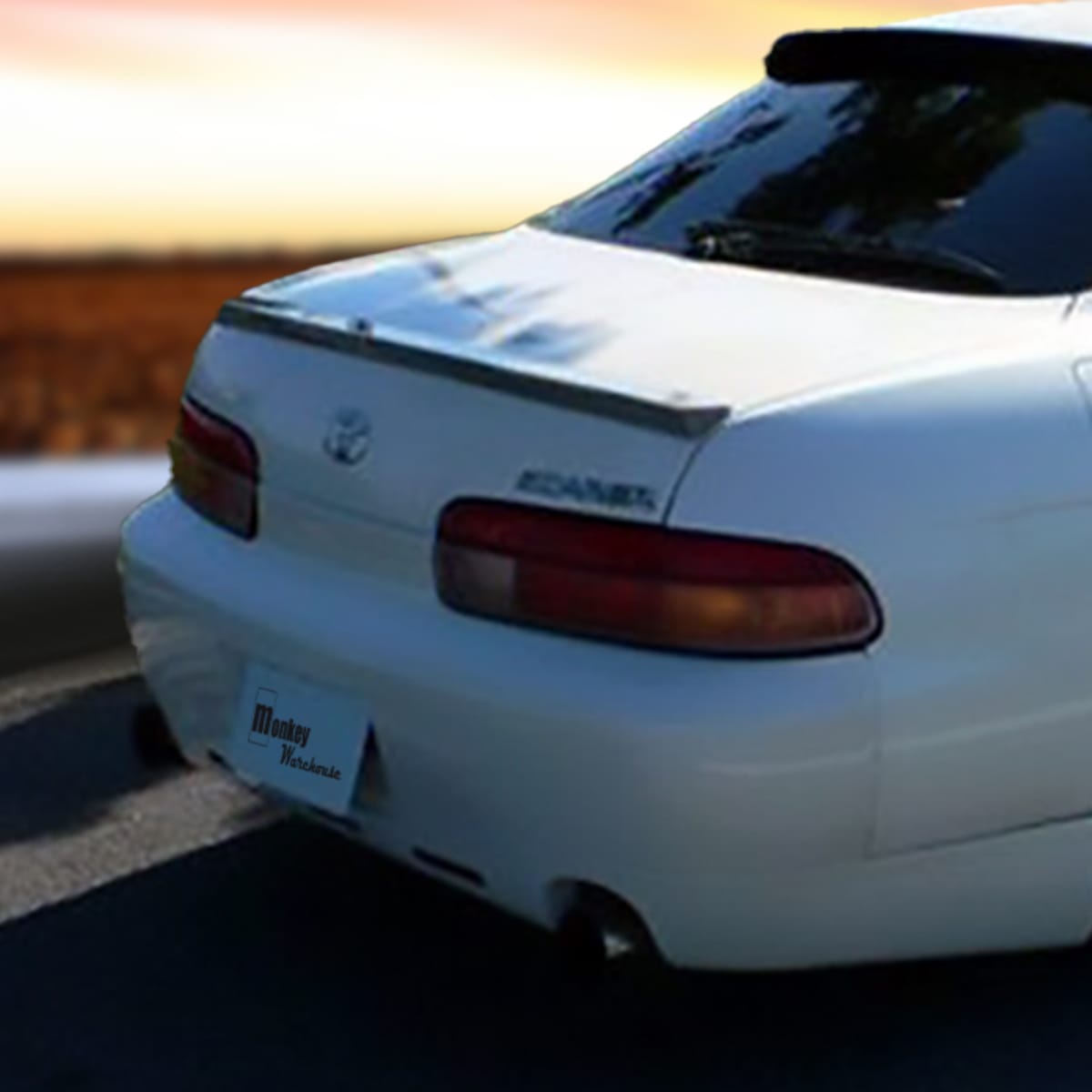 Installed View - Toyota Soarer JZZ30: Origin Style Rear Boot Drift Wing