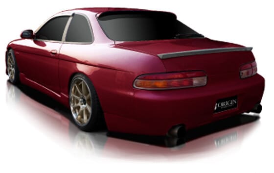 Installed View - Toyota Soarer JZZ30: Origin Style Rear Boot Drift Wing