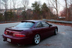 Installed View - Toyota Soarer JZZ30: Rear Roof Spoiler Wing FRP
